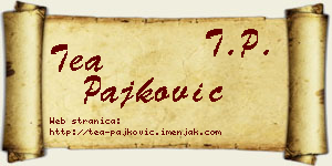 Tea Pajković vizit kartica